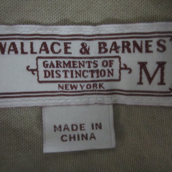 Wallace & Barnes Mens Medium Red Green Plaid Button Front Wool Blend Shirt M - Picture 3 of 9